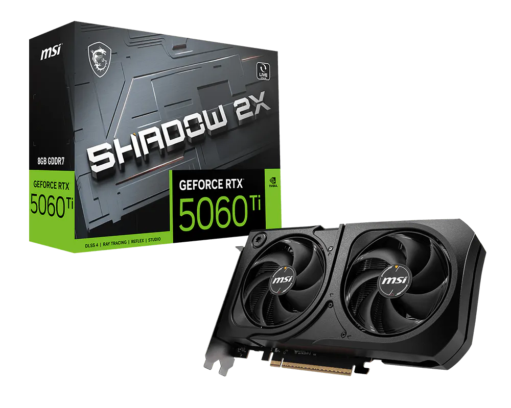 MSI GeForce RTX 5060 Ti 8G SHADOW 2X PLUS